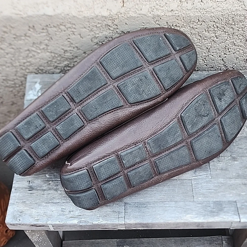 Bloomingdale's Leather Loafers Brown Size 12